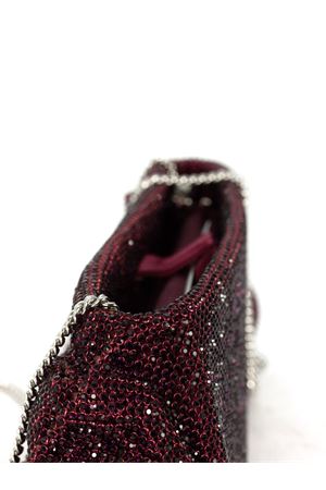 Ondina Valla Morning on Canvas Clutch in rete metallica bordeaux BENEDETTA BRUZZICHES | 0129110.